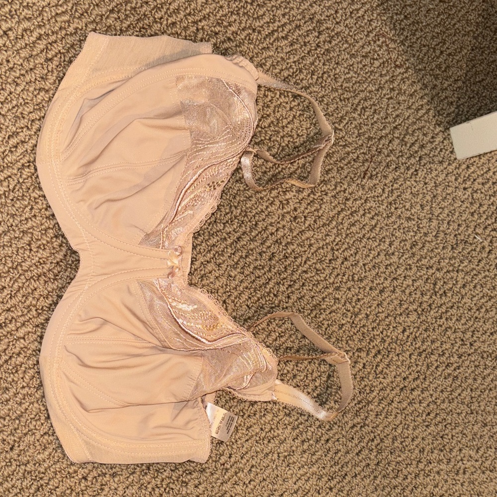 Fantasie Soft Lace-Trim Unlined Bra in Beige new without tags